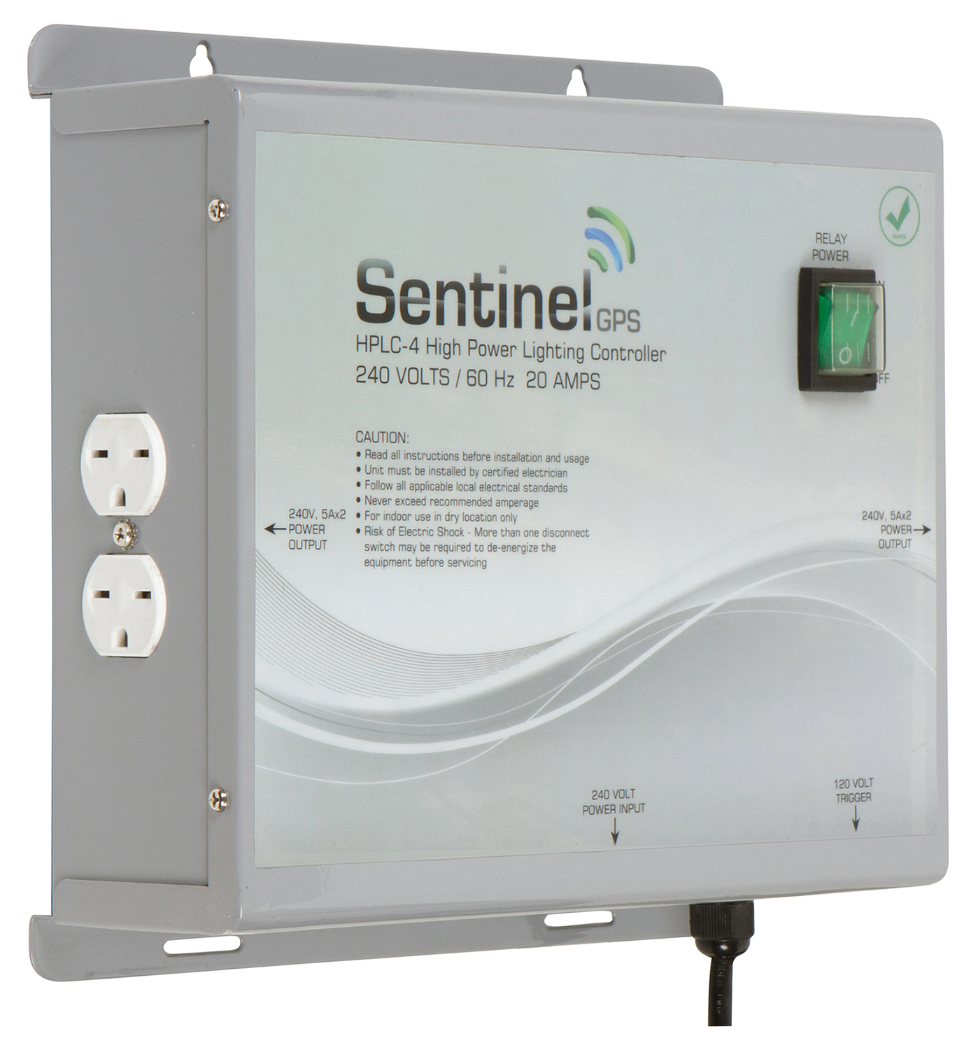 20 A 60Hz Sentinel GPS HPLC-4 High Power Lighting Controller 4 Outlet 240 VAC